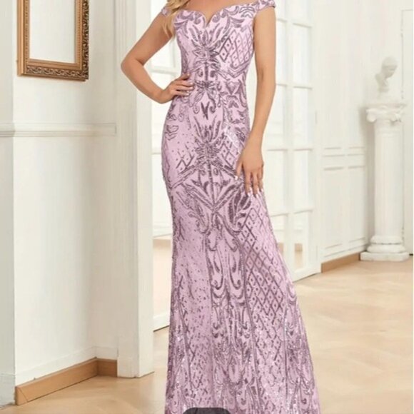 Long Mermaid Dress with luxury contrast Sequined for Special occasions - Picture 6 of 10